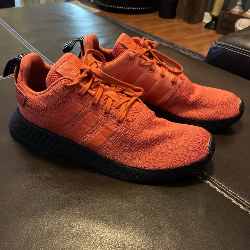 adidas NMD_R2 Future Harvest. CUSTOMIZED boost painted oil based black paint